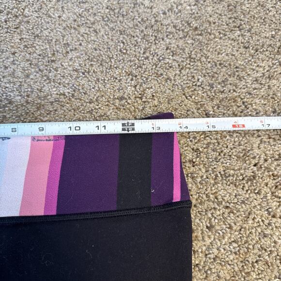 Lululemon Womens Black Purple Align Low Rise Activewear Cropped Leggings Y2K 6 - Picture 6 of 9